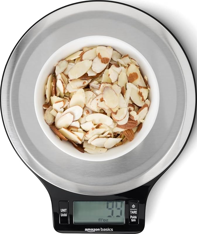 Báscula de cocina digital Amazon Basics de acero inoxidable